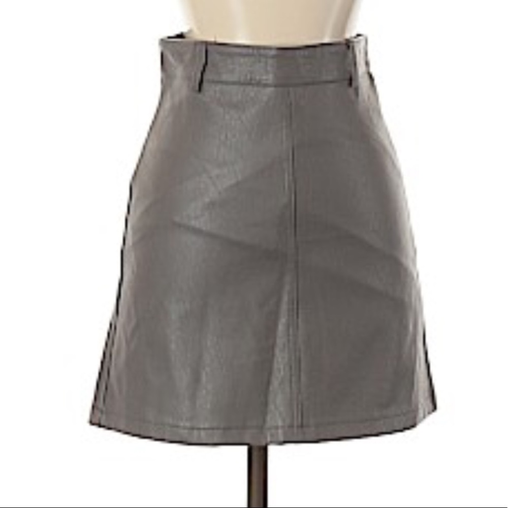 COPY - E-Lady Vegan Leather Skirt Grey NWT Retail $120